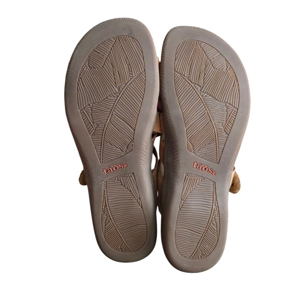 Taos Tan Double U Comfortable Leather Sandals Women's Size 11 - Picture 6 of 10